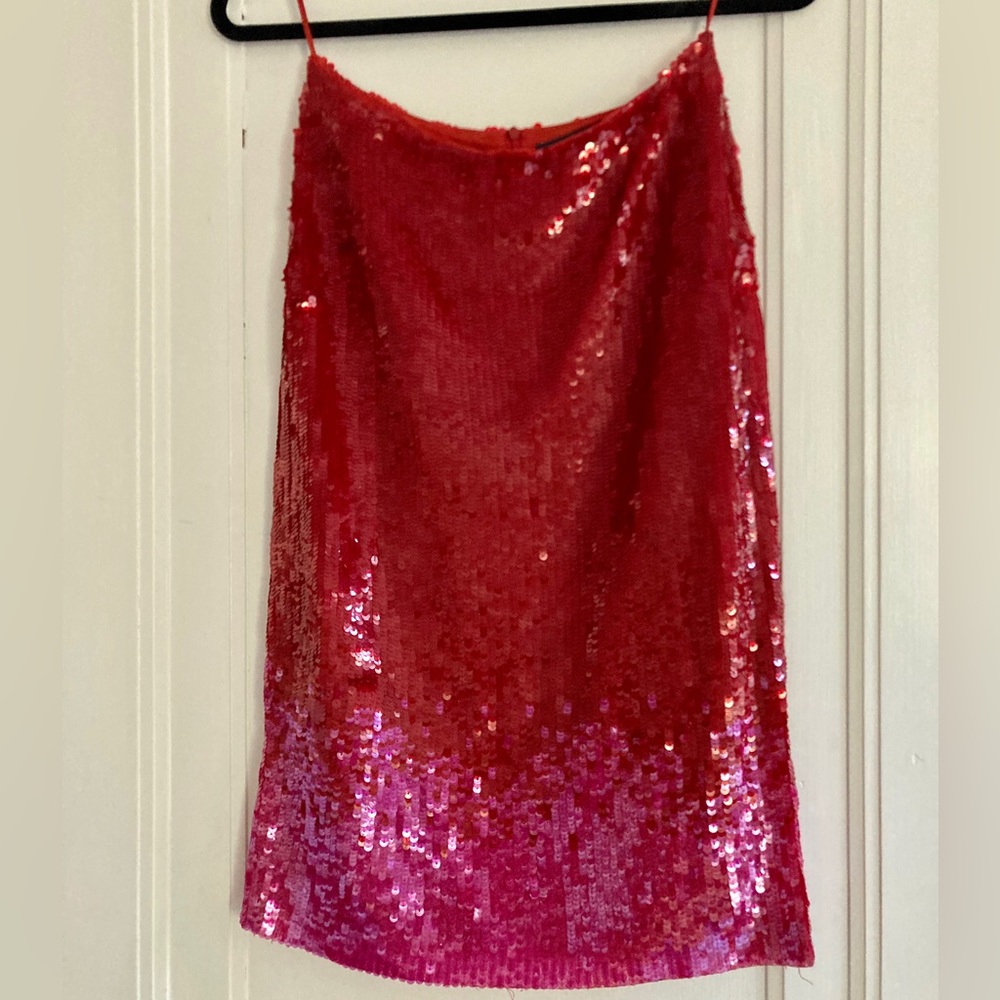 French Connection Ombré Sequin Pencil Skirt – Y2K Glam! Size 2
